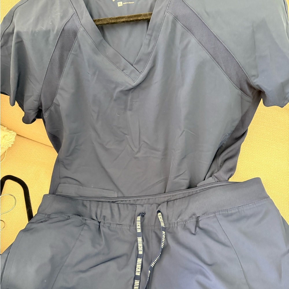 Med Couture Navy Blue Scrub Set